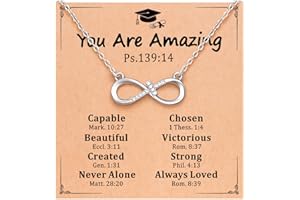 DJWJFJEN Infinity Cross Necklace, First Communion Confirmation Baptism Graduation Gifts for Women Girls