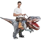 One Casa Inflatable T Rex Costume Adult,Blow Up Dinosaur Suit,Ride On Halloween Costumes for Men Women