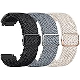Braided Stretchy Bands for IDW25 Smart Watch Bands, 22mm Elastic Straps for BOOOMIC IDW25 / Mikego IDW25 / KEEPONFIT / VRPEFIT IDW25 / KALINCO IDW25 / Konitee IDW25 / WMH IDW25 / SENBONO IDW25 Smart Watch for Women Men