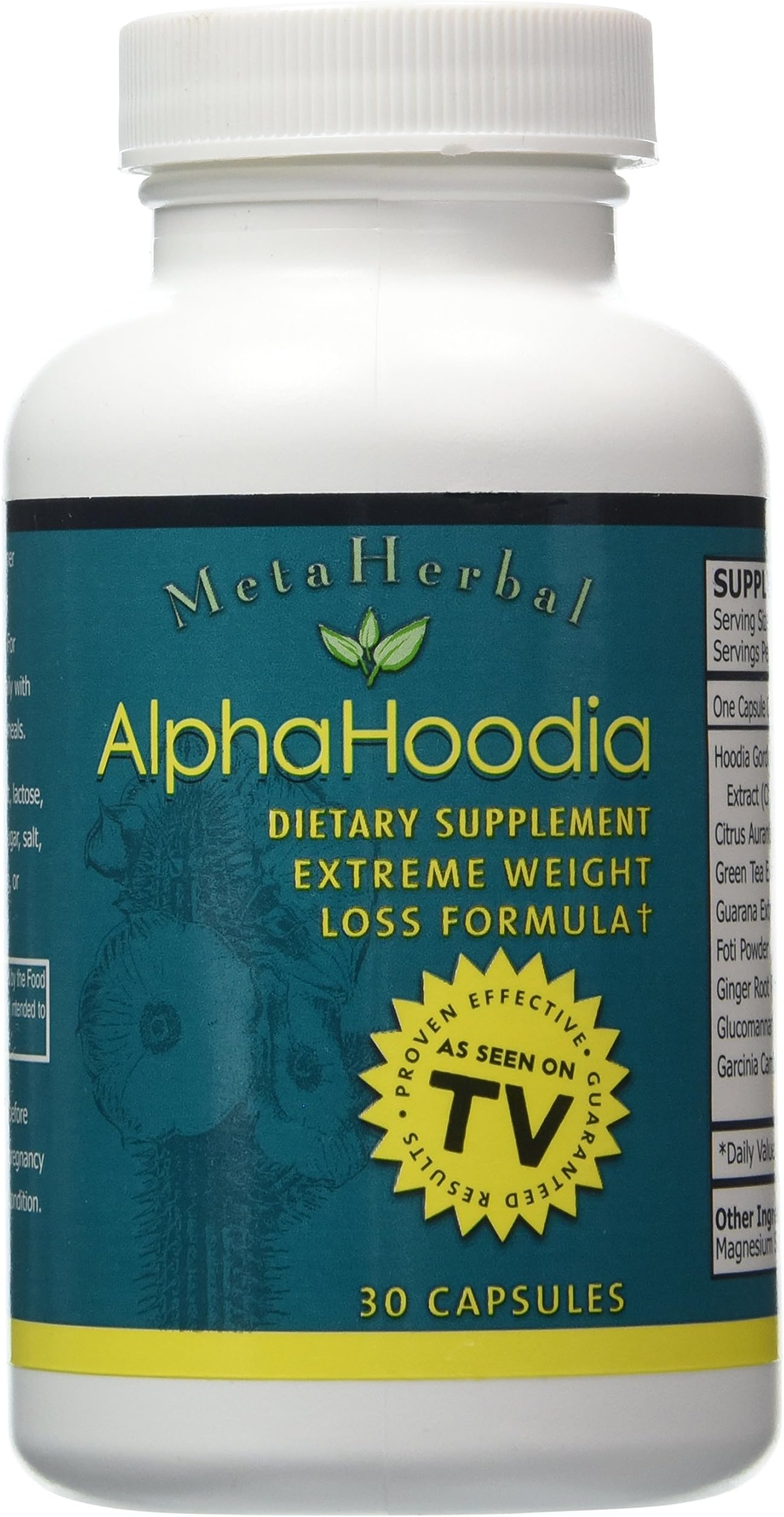 Alpha Hoodia: Best Diet Pill with Green Tea, Bitter Orange, Guarana, & More For Weight Loss - Fat Burner & Weight Control - 3 Bottles (90 Capsules)