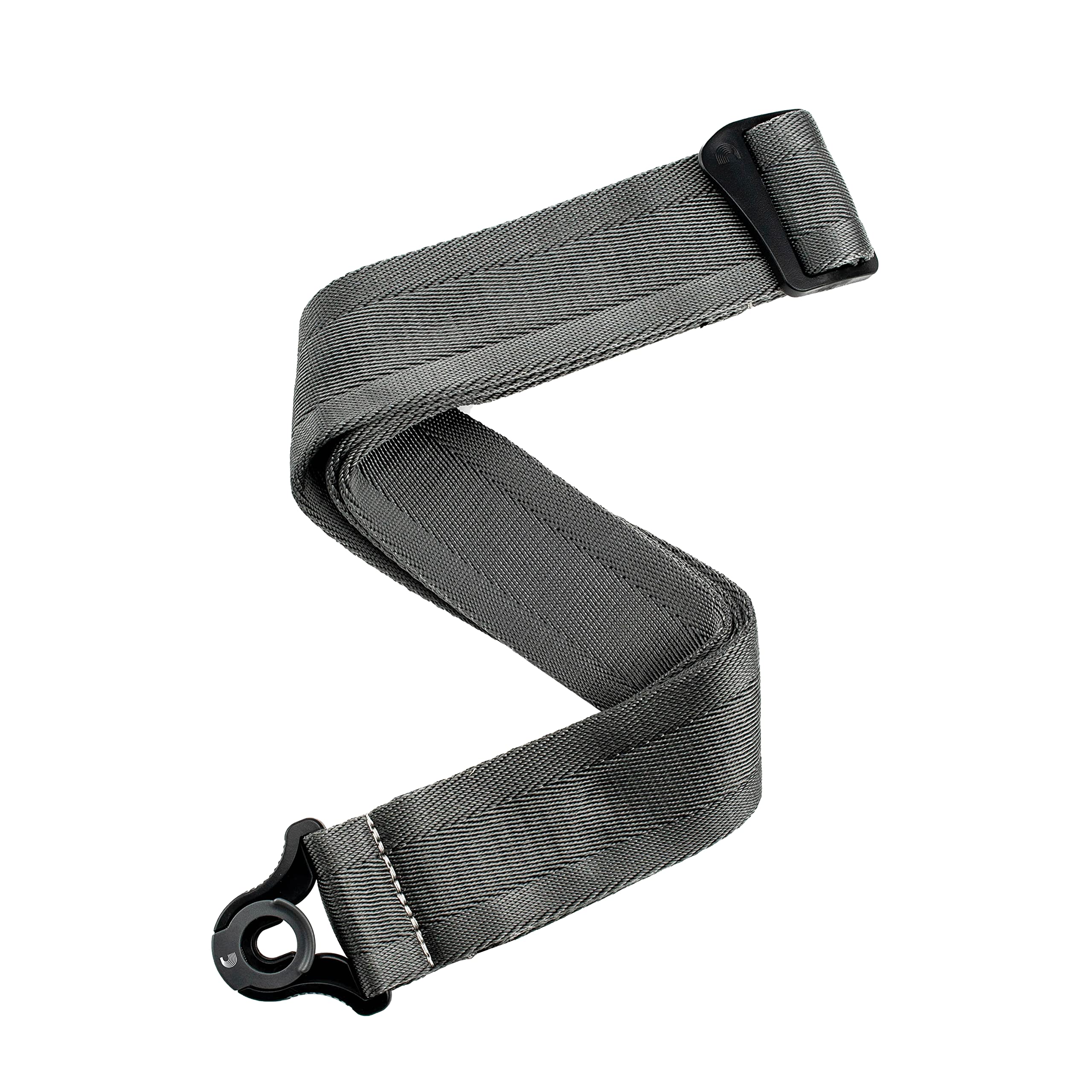 D'Addario Auto Lock Guitar Strap, Metal Grey — image 1