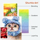 Shuttle Art 174 Colors Soft Core Coloring Pencils Set w/ Book, Pad, 4 Sharpeners view 7