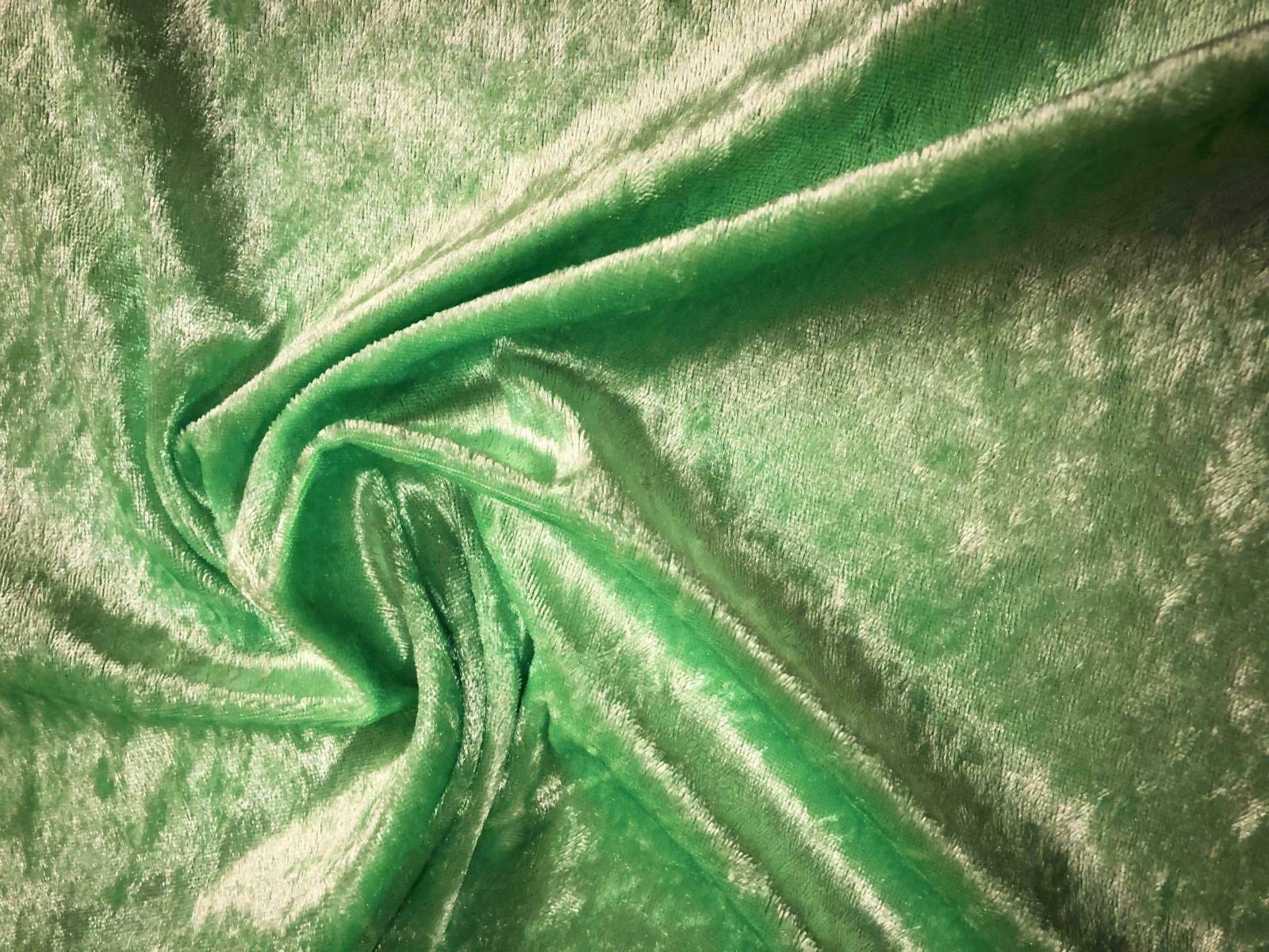 SH Plain Velvet Fabric Premium Crushed Stretch 60" (Jade, 1.5 Meter)