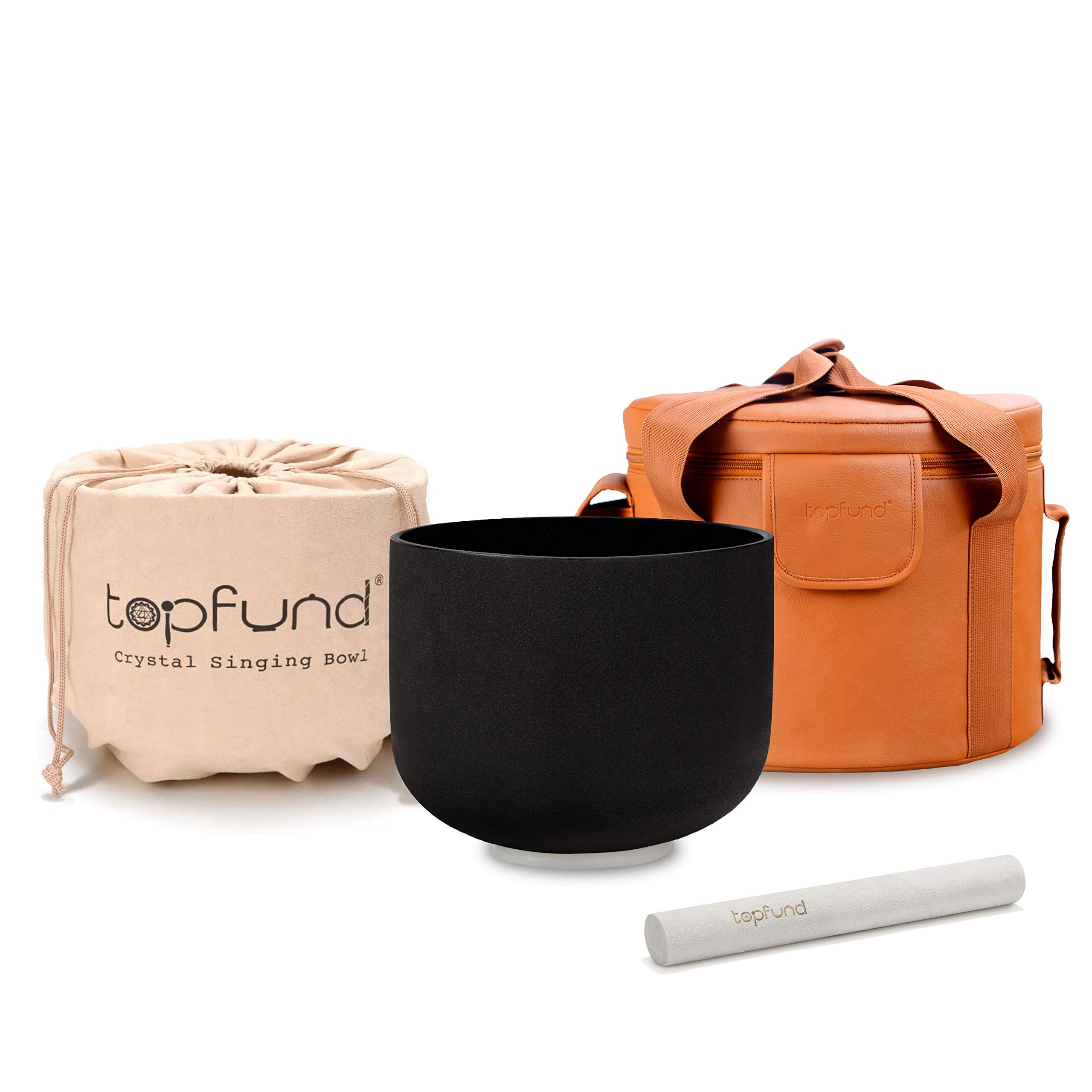TOPFUND A Note Crystal Singing Bowl 7 inch Third Eye Chakra with Sponge ...