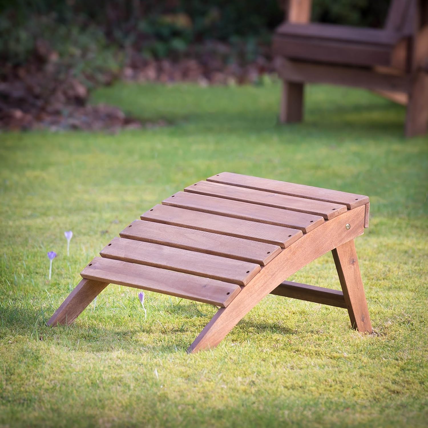 Plant Theatre Adirondack Folding Hardwood Footstool : Garden & Outdoor