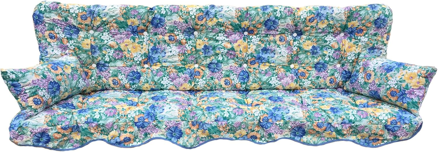 Polsterauflage Hollywoodschaukelauflage Modell 939 Blumen (180 x 50 cm Hollywoodschaukelauflage)