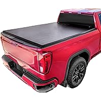 Black Series Soft Tri-Fold Tonneau Cover 2009-2025 RAM 1500 5.7-Feet Box Non-RamBox - Classic and New Body