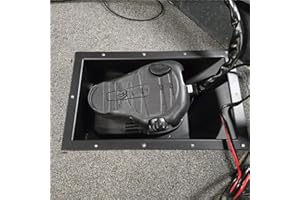 UanofCn 100RTMP Trolling Motor Tray for Minn Kota Motor Corded Foot Pedal Control Pan Coated Aluminum and Recessed