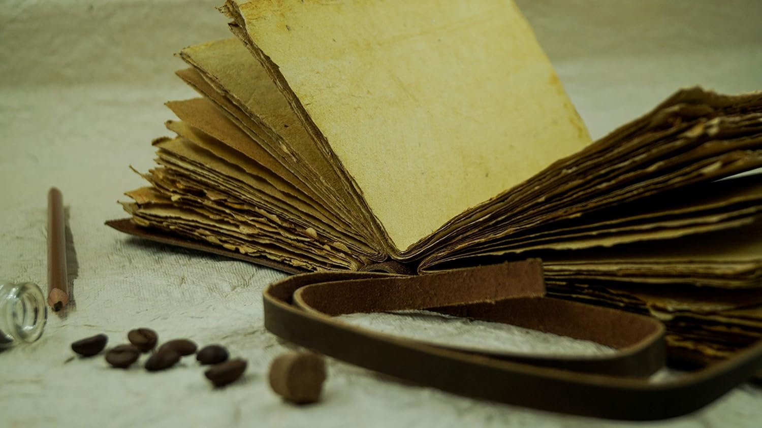 OVERDOSE Deckle Brown Leather Journal - Image 4