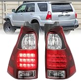 Taillights Assembly Set For 2006-2009 Toyota 4Runner Rear lamps Left+Right | Replacement N210 w/Harness OE Style Brake/Turn Signal/Back up Reverse Housing,Driver and Passenger Clear/Red lens(LH&amp;RH)