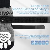 Dog Socks Paws Anti-slip Foot Protector Adjustable Grips Size M Black view 6