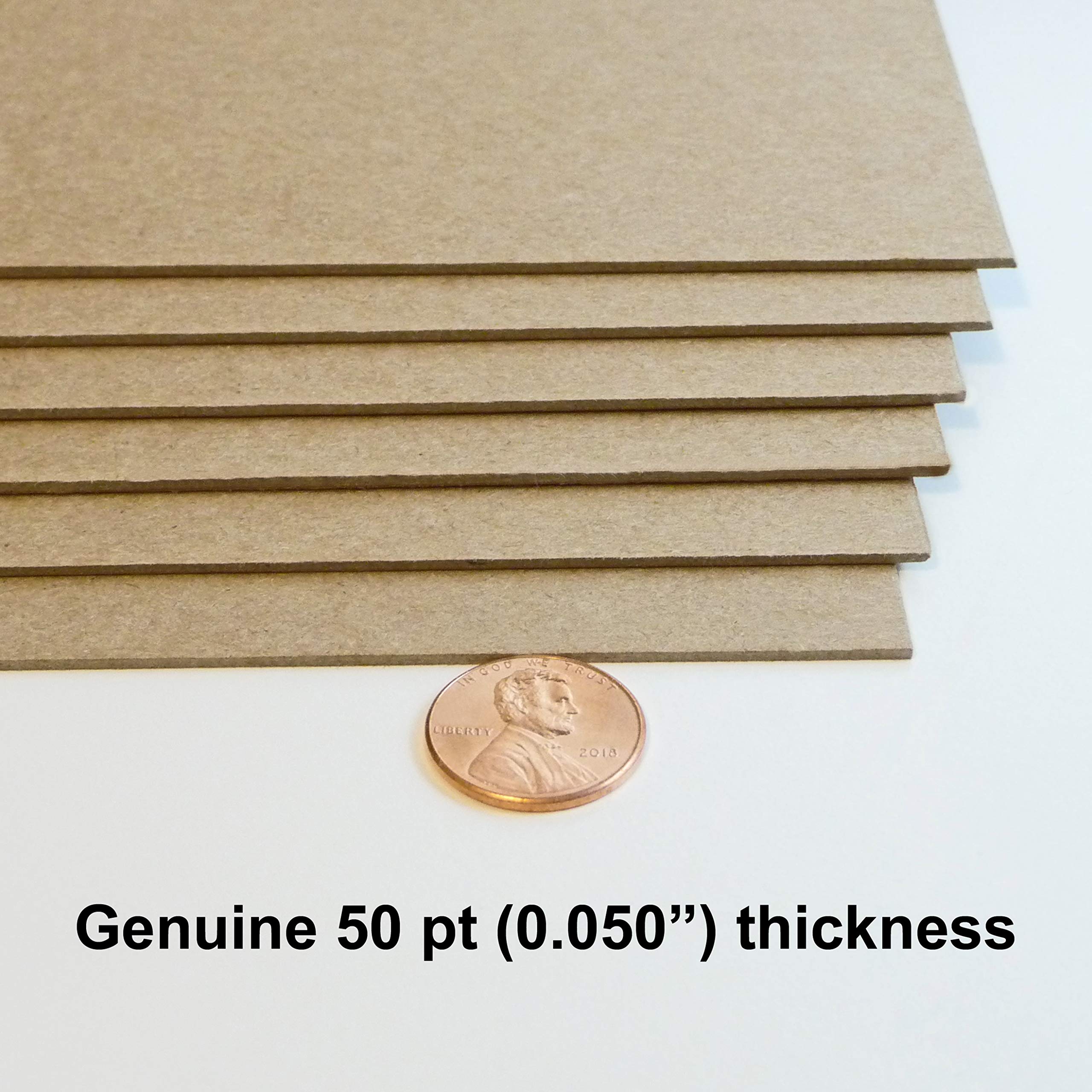 Chipboard Sheets 8.5 x 11 Inch Medium Heavy Weight 50 Point Pack of