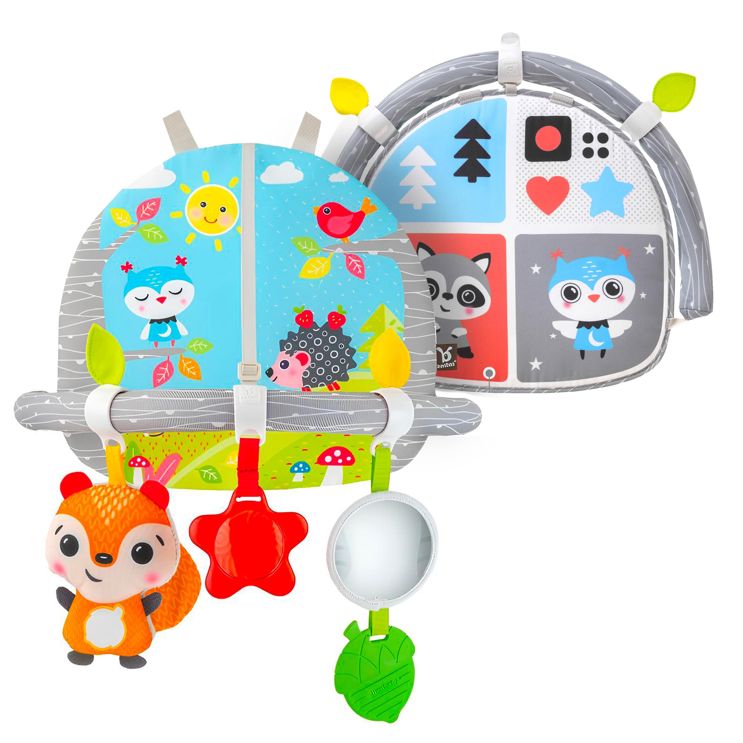 BENBAT Double Sided Car Seat Activity Arch - Baby Toy Activity Center - Toys for Children - Developmental Toys for Babies - Best Toddler Toys for The Car