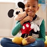 Disney Store Mickey Mouse Medium Soft Toy 45cm 17” Embroidered Details view 2