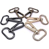 Goyunwell Swivel Lobster Clasps 1 inch Antique Bronze Push Gate Snap Hook Gunmetal Swivel Hooks for Purse Bag Making Gold Swivel Snap Hooks Clips 1" Multicolor 15pcs