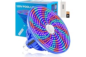 CEDIO Pool Lights for Inground Pool, 60W 120V Led Pool Light Bulb for Inground Pool, RGB Color Changing Pool Lights with Remote Control, E26/E27 Replacement for Hayward Pentair Fixture