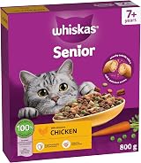 Whiskas Senior Dry Cat Food 800g Chicken Pack of 5 view 2