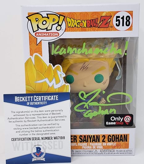 Colleen Clinkenbeard Autographed Funko Pop Figure Beckett Dragon Ball Z 