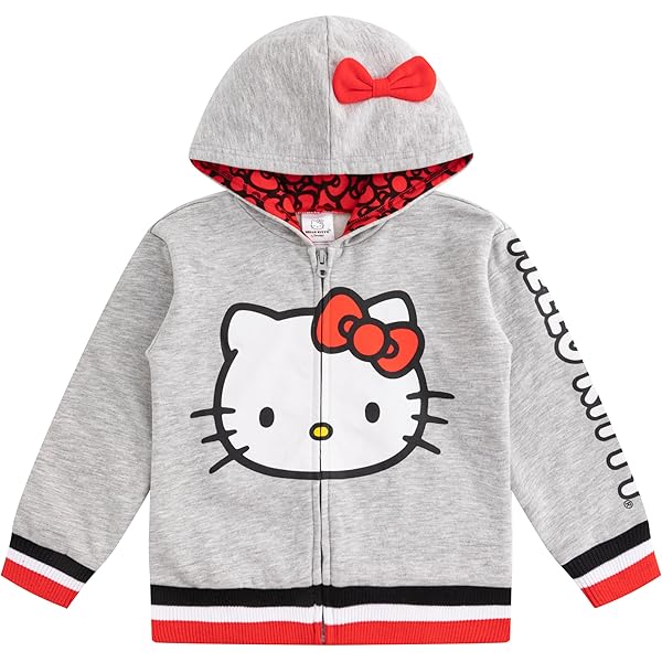Amazon.com: Hello Kitty Girls Zip Up Hooded Sweatshirt for Infant
