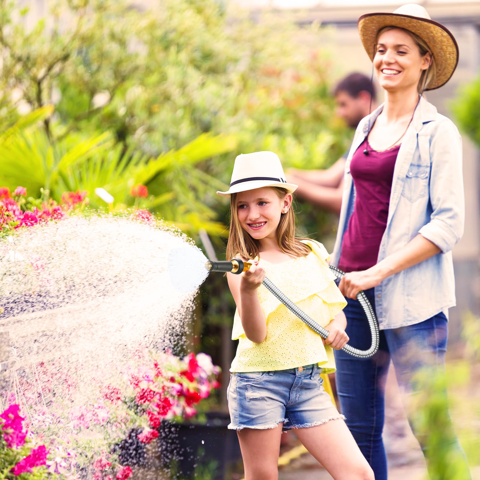 Rosy Earth Metal Garden Hose 25 FT - 304 Stainless Steel Water Hose 25 FT - Expandable Short Flexible Garden Hose,no Kink Explosion, no Bite