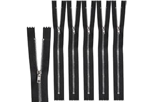 5 Pieces Zipper Zippers 25cm/10 inches Zippers For Sewing Metal Black Zippers,For Tailor Sewing Crafts