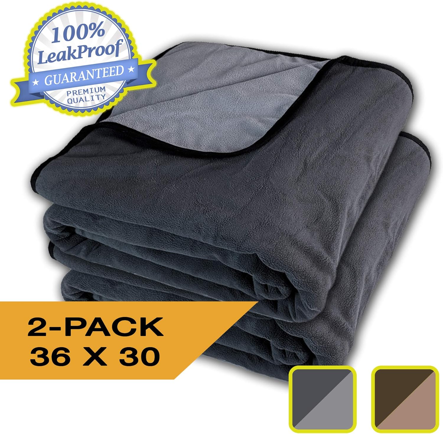 LovingBlanket 100% Waterproof, 3 Layer Blanket (2-Pack 36"x30", Slate Grey/Cool Grey) : Pet Supplies
