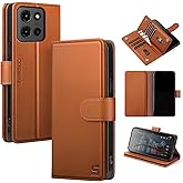 Shieldtop Compatible with Motorola Moto G 2026/2025 / G Play 2026 Wallet Case with Card Holder,Women Men RFID Blocking PU Leather Phone Case Flip TPU Protective Cover Credit Card Slots,Light Brown