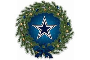 Rico Industries NFL Football Wreath Shape Cut Pennant - Home and Living Room Décor - Soft Felt EZ to Hang