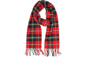 Achillea Scottish Tartan Plaid Scarf - Warm Cashmere Feel Winter Scarf, Scarves for Holiday, Christmas & Daily Wear