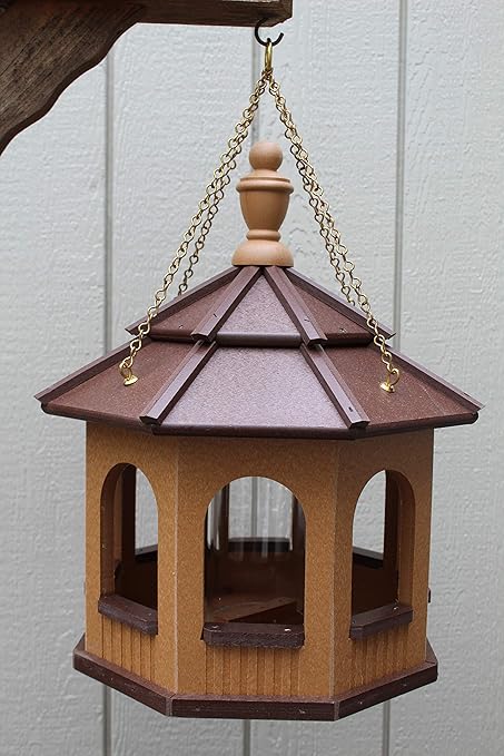 Amazon Com Poly Amish Gazebo Bird Feeder Octagon Hanging W Chain