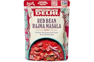 Brooklyn Delhi Red Bean Rajma Masala Pouches - Ready to Eat, Microwavable Entree - Vegan, Gluten Free, Non-GMO - 10oz, Pack of 1