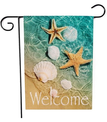Meltelot Gartenflagge ‚Welcome To Undersea World‘, 30,5 X 45,7 Cm, Doppelseitig – Aus Polyester, Wetterfest
