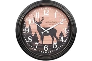 LA CROSSE CLOCK COMPANY La Crosse Clock 433-3841D 15.75" Indoor/Outdoor Northwoods Deer Quartz Wall Clock