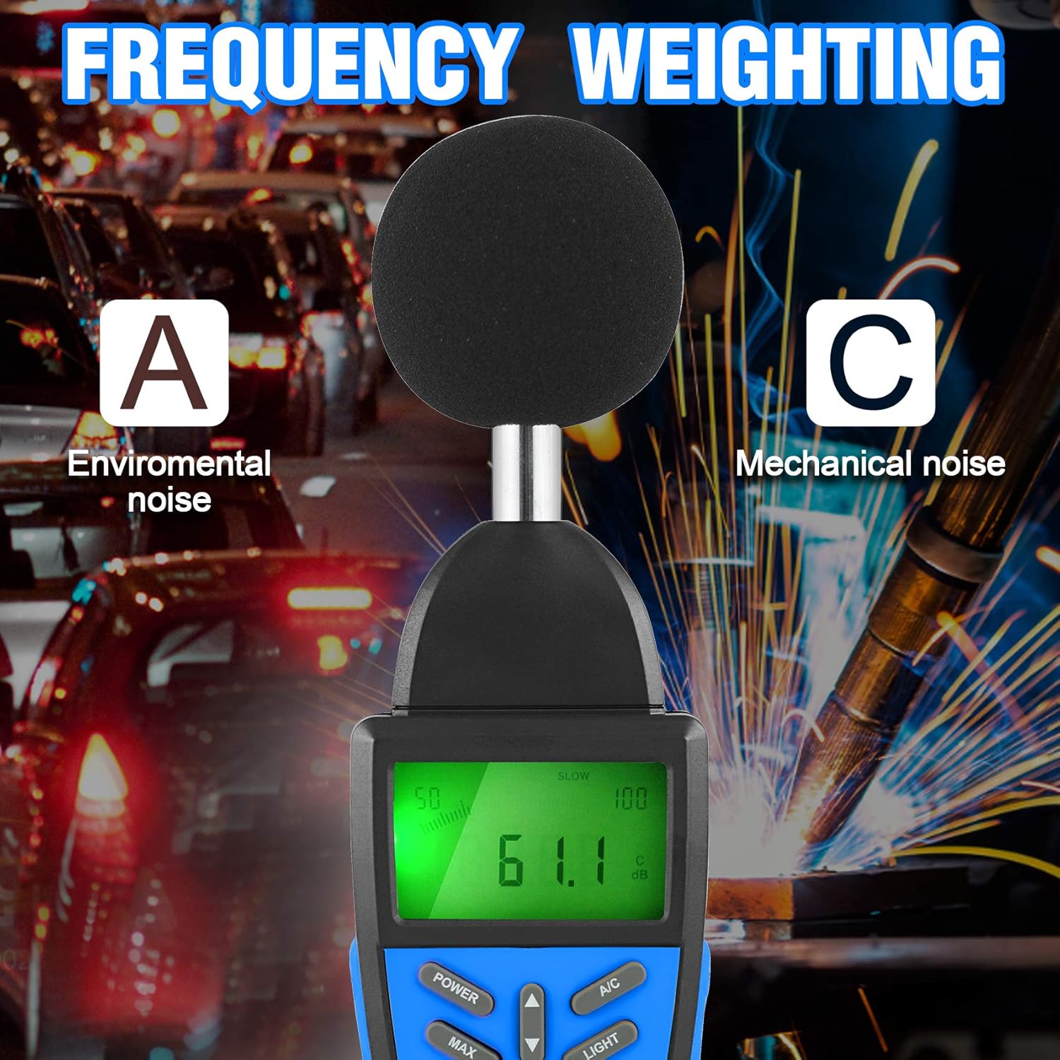 INFURIDER Digital Sound Level Meter,YF882A Decibel Meter Noise Volume Monitoring Device