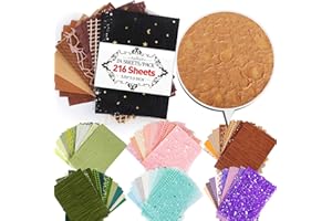 RA RUNNING ALIEN 216 Sheets Textured Scrapbook Paper Mesh Fabric Craft Papers Mixed Vintage Scrap Book Paper Junk Journal Supplies Decoupage Paper for DIY Crafts,Painting,Greeting Card,Gift Wrap 5.85×3.9Inch（9 Pack）