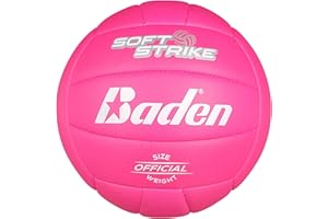 Baden | Soft Strike | Cushioned Synthetic Leather Recreational Volleyball | Indoor/Outdoor for Beginners & Youth | Official Size