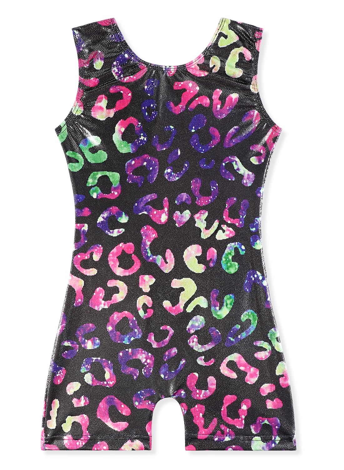 Photo 1 of EQSJIU Kids Leotard Black Leopard Rainbow Red Yellow Purple Print Toddler Baby Girls Gymnastics Leotards For Girls 1t 2t 1-2t 12 Months