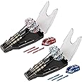 EastPoint Sports 2-Player Steel Tip Dart Set - Includes 6 Steel-Tipped Pro Tournament Darts, 2 Pop-Open Storage Cases, 6 Aluminum Shafts, 6 Poly Shafts, & 12 Poly Flights