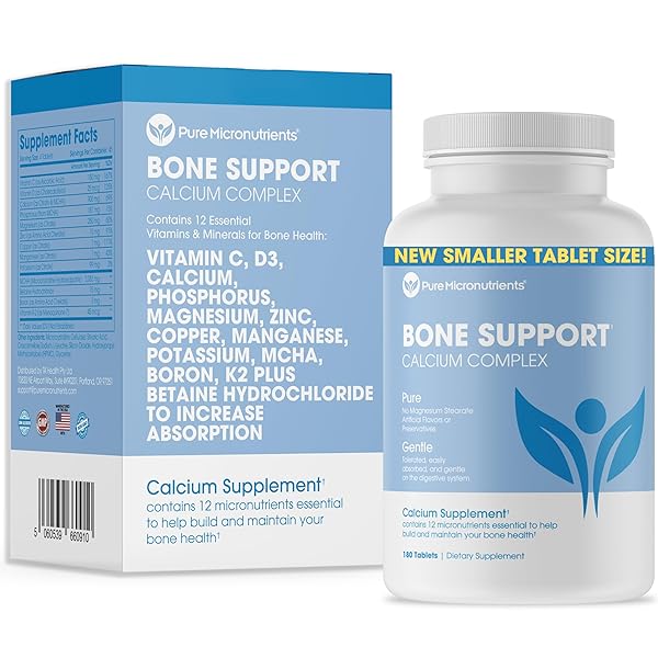 CALCIUM SUPPLEMENT FOR WOMEN & MEN – CALCIUM CITRATE & HYDROXYAPATITE + VITAMIN D3 K2 MAGNESIUM ZINC & MORE FOR COMPLETE BONE HEALTH, 180 TABLETS