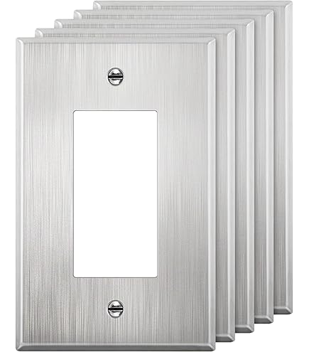 LIDER Blank Metal Wall Plate, Stainless Steel Blank Outlet Cover, Corrosion Resistant, Mid-Size 2-Gang 4.88" X 4.92", 201 Stainless Steel, LMWP-02M-AB, Antique Brass