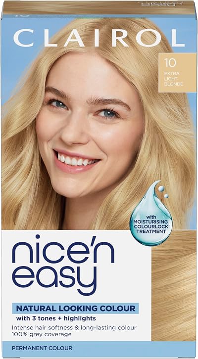 Clairol Nice'n Easy 10 Extra Light Blonde Oil Infused Permanent Hair Dye