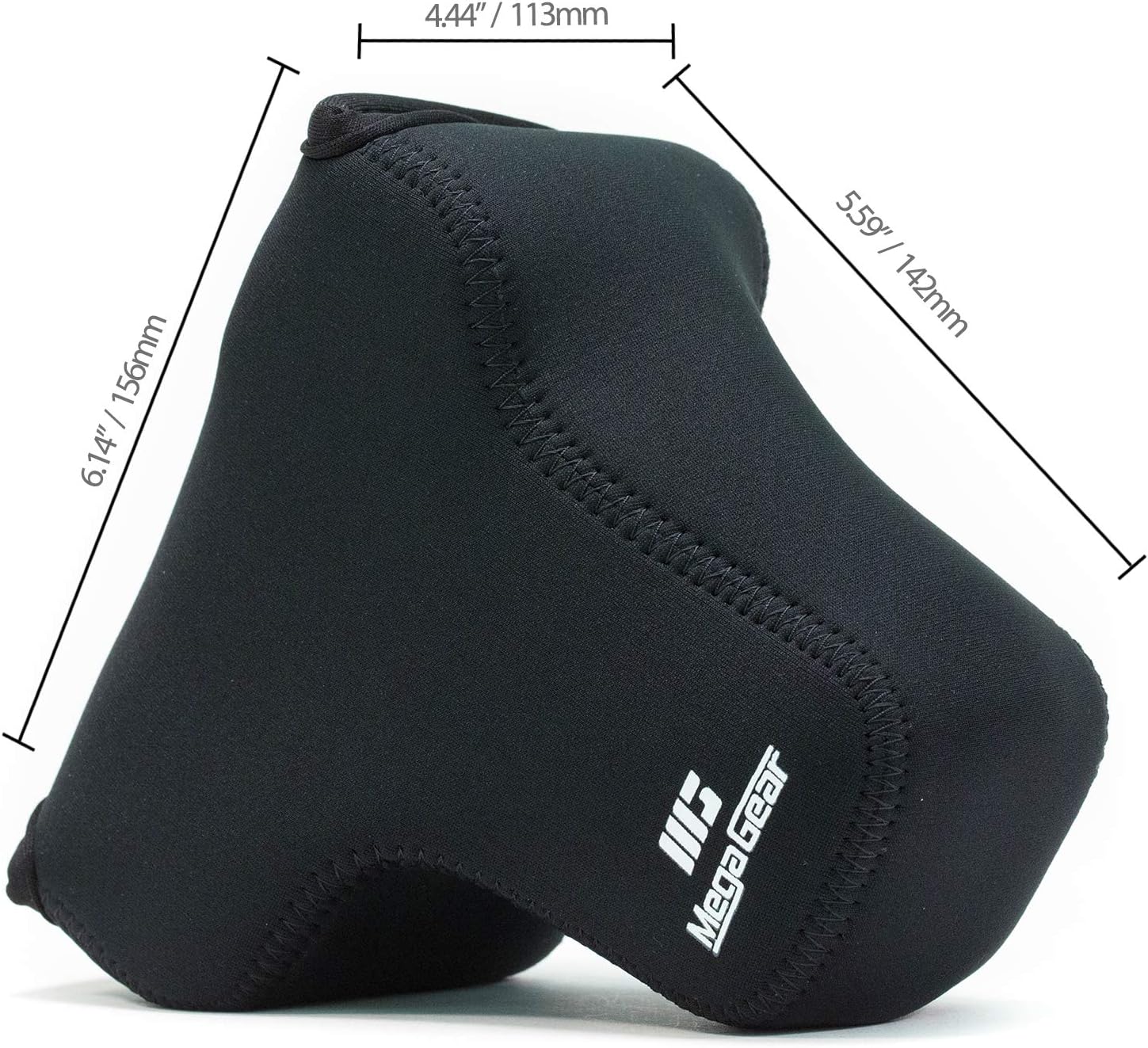 MegaGear MG1568 Ultra Light Neoprene Camera Case compatible with Sony Alpha A7 III, A7R III, A9 (28-70mm) - Black - Image 3