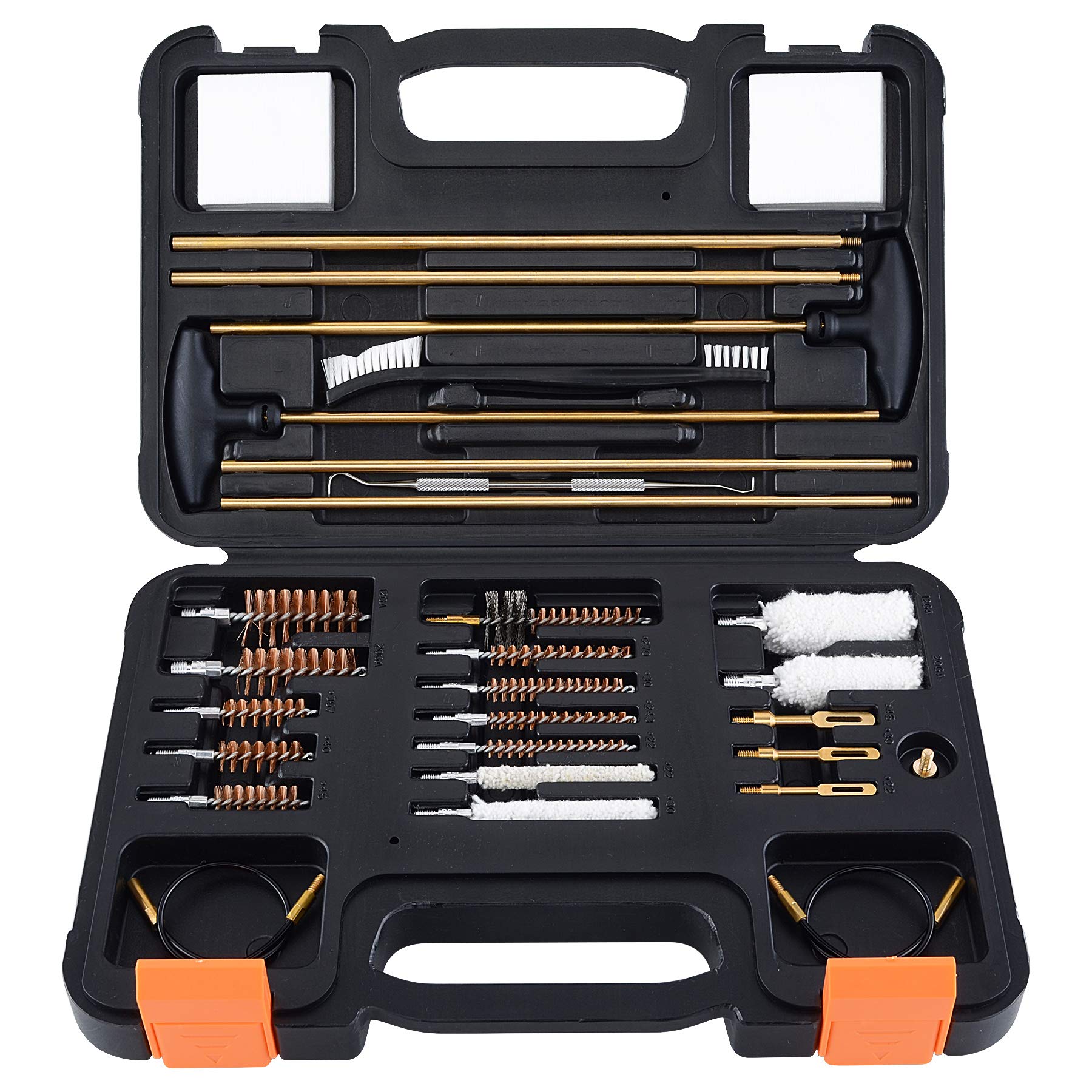 BOOSTEADY Universal Gun Cleaning Kit with Carrying Case, Rifle Shotgun Pistol Cleaning Kit.22 .243 .270 .30 20GA 12GA .357 .40 .45 Gun Cleaning Brush