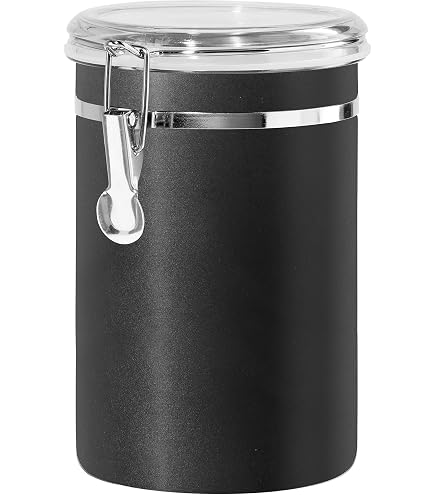 Amici Home Copper Canister – Hammered Black Metal With Gold Accents, 104 Oz, X-Large