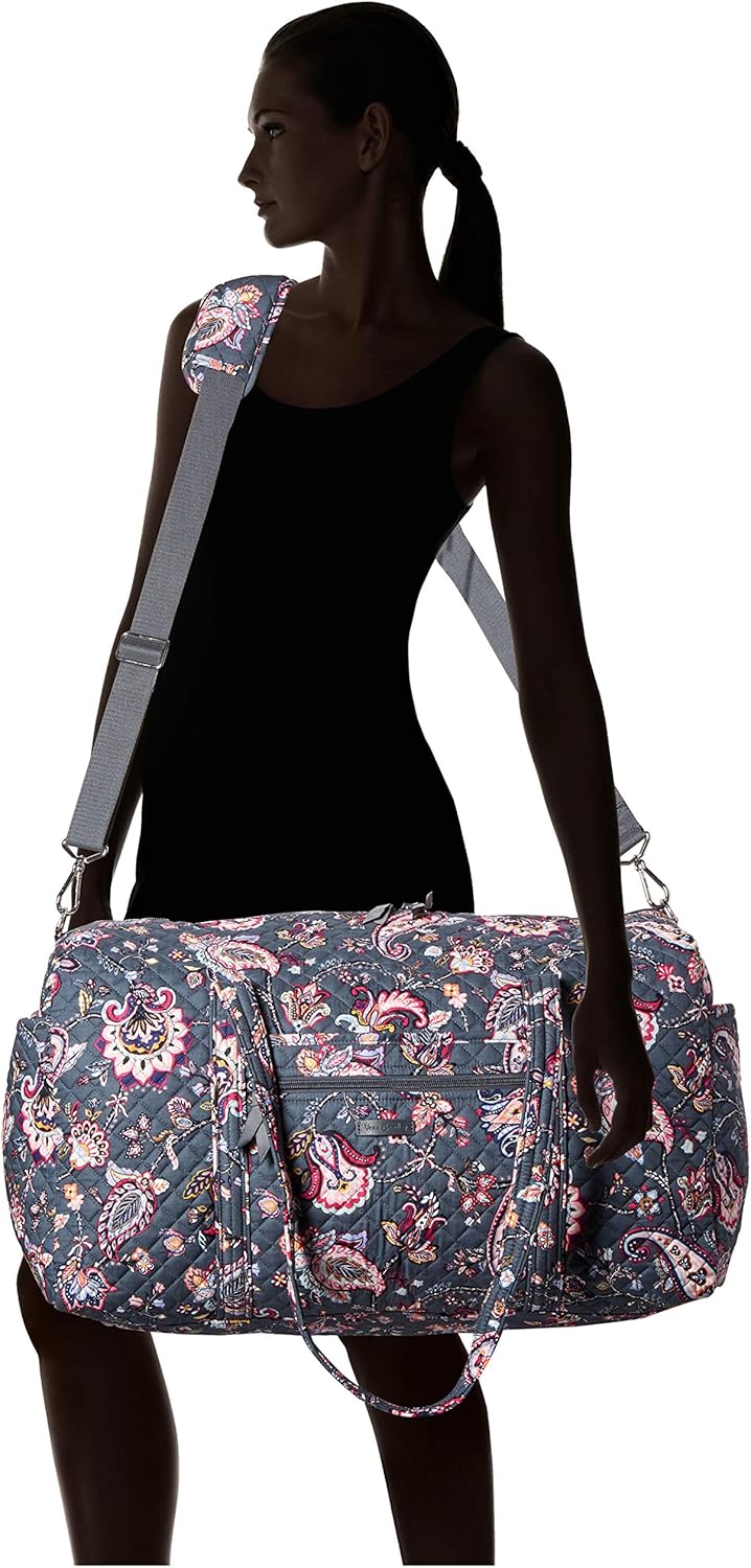 Vera Bradley Women's Signature Cotton Large Travel Duffel Bag, Felicity Paisley, One Size: Shoes