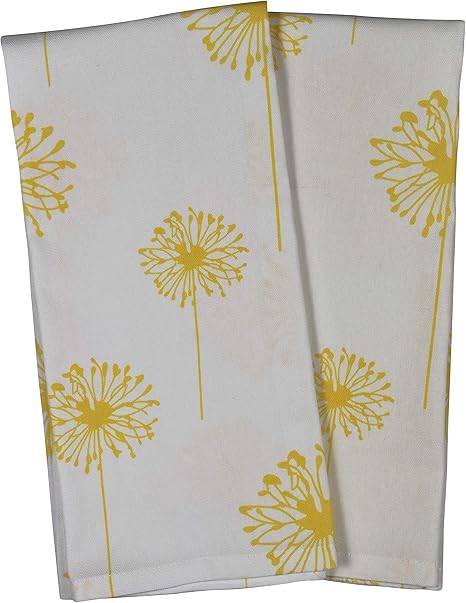 Yellow and grey tea towels Clearance