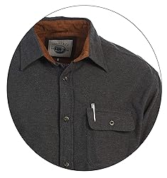 Gioberti Men's Brushed Solid Flannel Shirt with