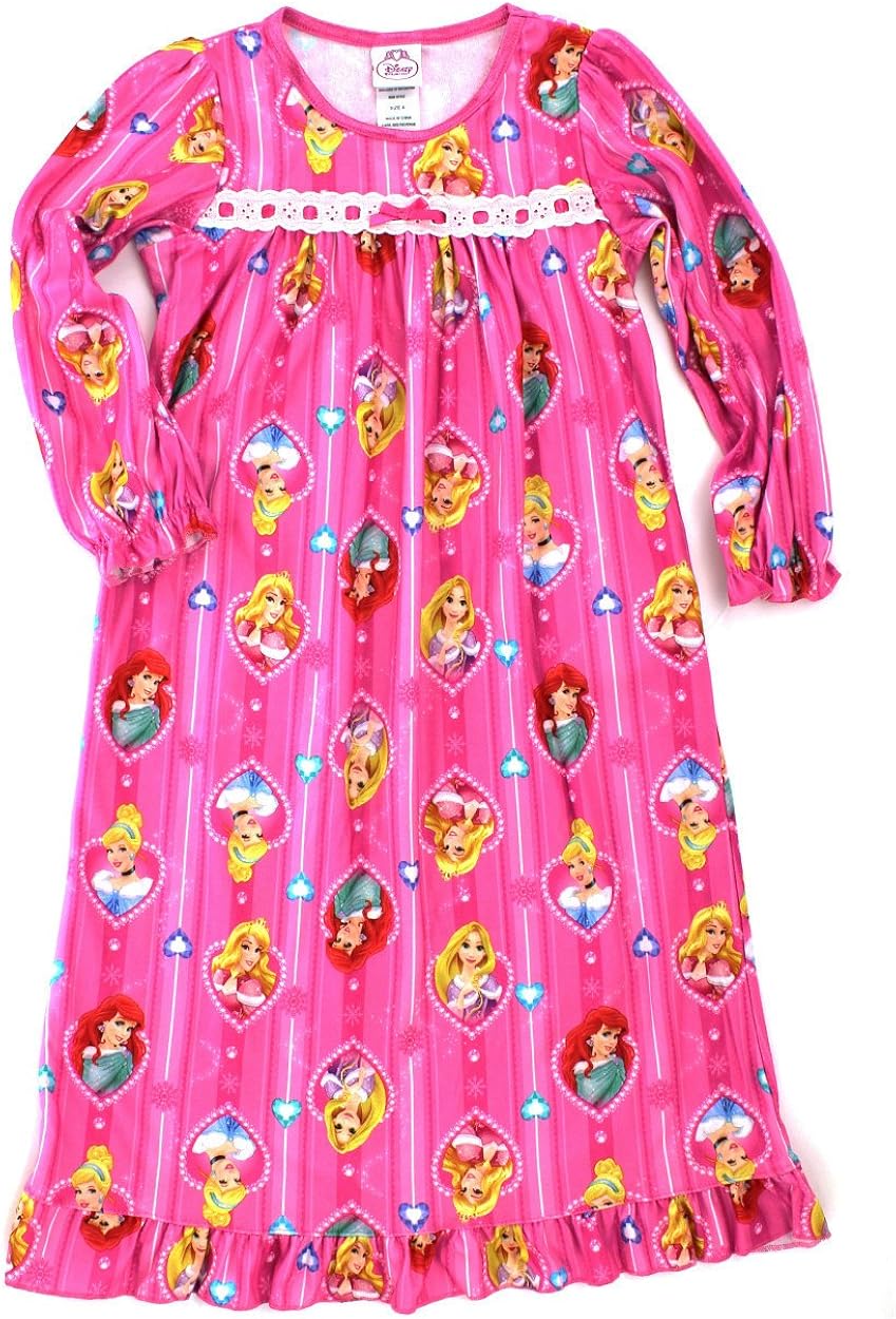 Amazon.com: Disney Princess Girls Pink Flannel Nightgown: Clothing