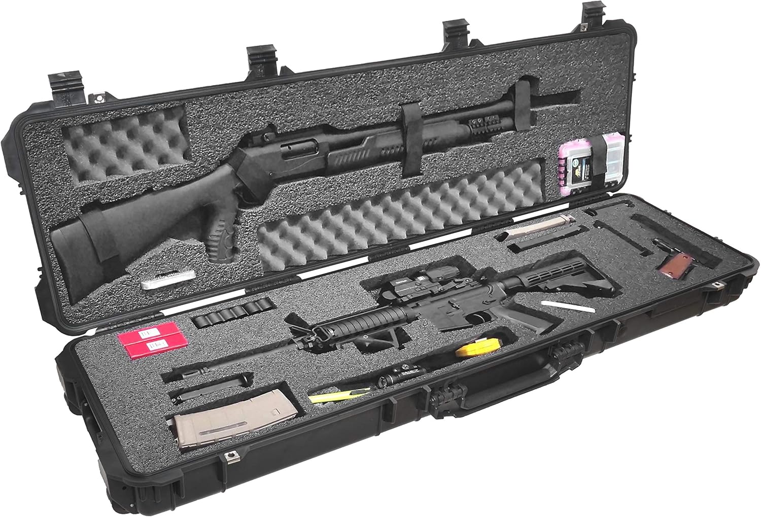 Amazon Com Case Club 3 Gun Competition Pre Cut Waterproof Case With Accessory Box And Silica Gel To Help Prevent Gun Rust Gen 2 Sports Outdoors