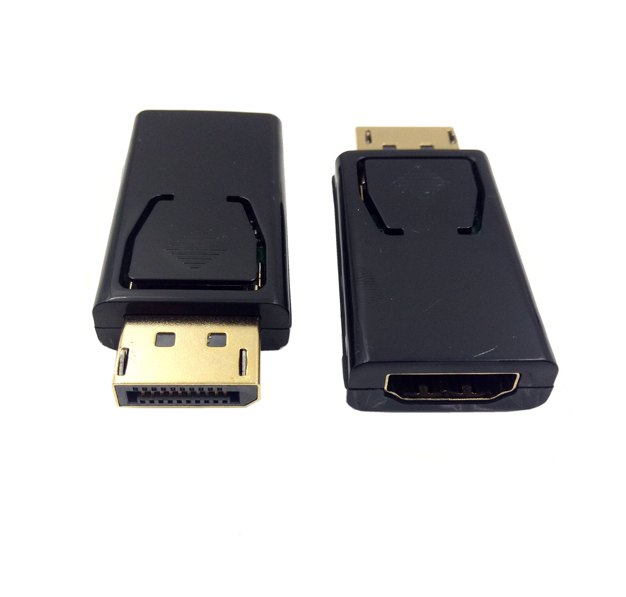 DP to HDMI Adapter Haokiang 4K 3D Gold Plated DisplayPort to HDMI Male to Female Converter Adapter 1.4V Black